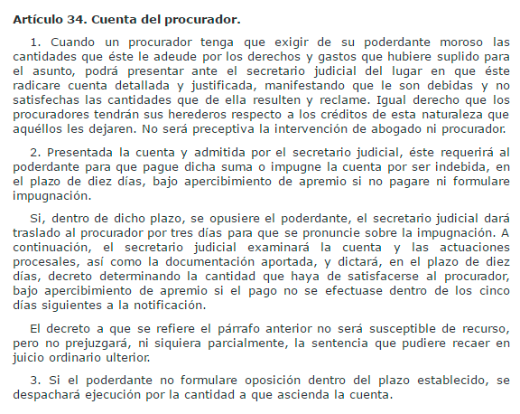 jura de cuentas ley de enjuiciamiento civil