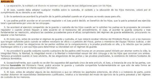 custodia compartida boe