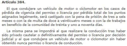 Conducir sin carnet